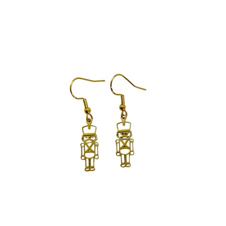 earrings steel gold hooks lead soldier